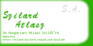 szilard atlasz business card